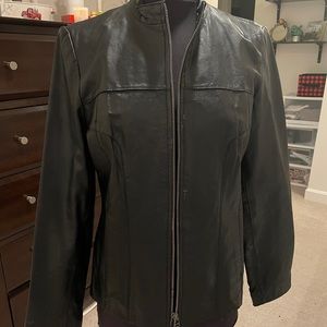 faux leather jacket